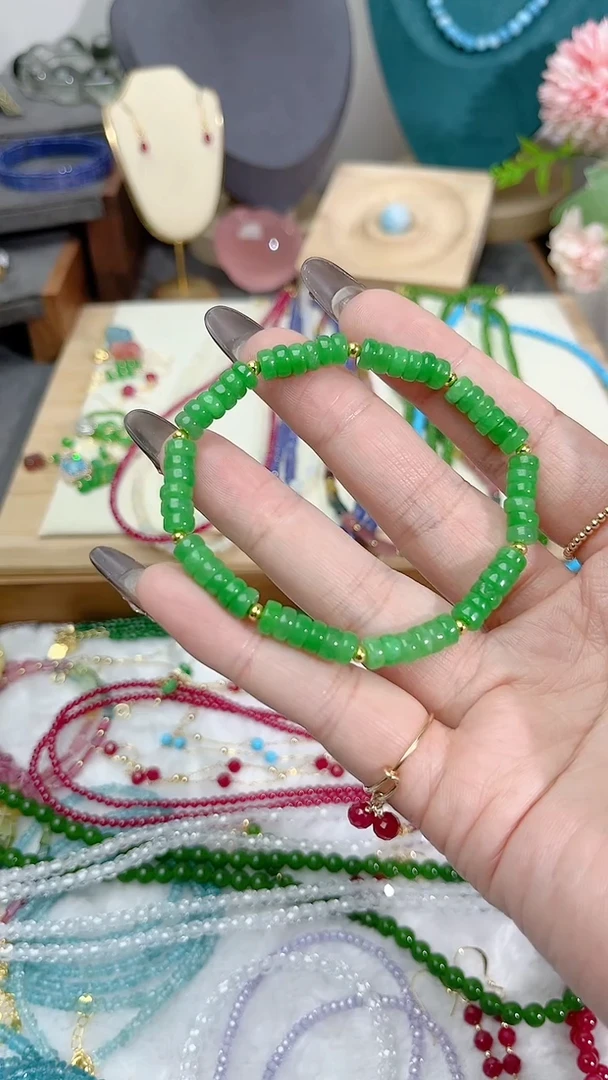 【闪购商品】翡翠手链未镶嵌素99