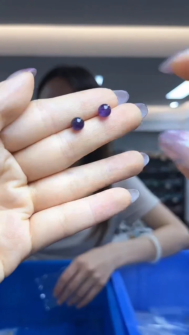 紫晶耳饰银S925镶嵌（多样性发一件）