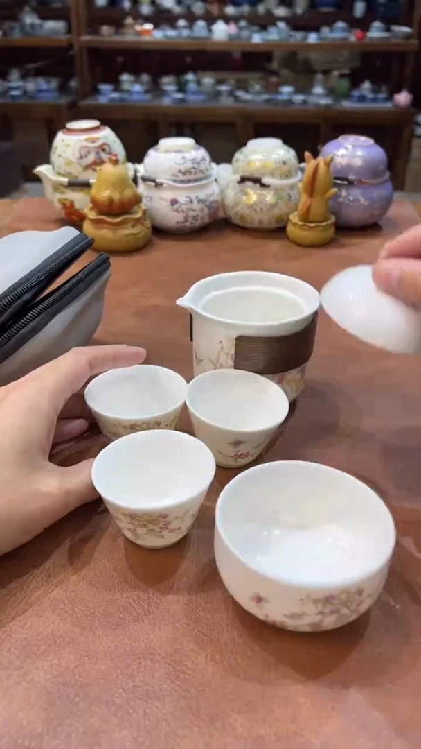 真的很便宜会开片的旅行茶具