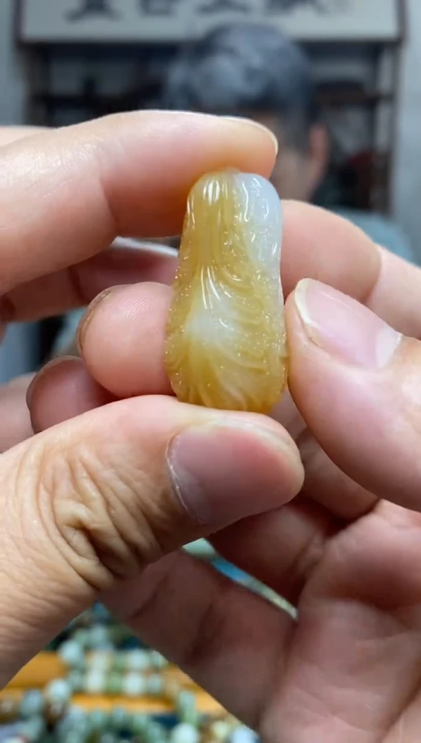 和田玉未镶嵌挂件65