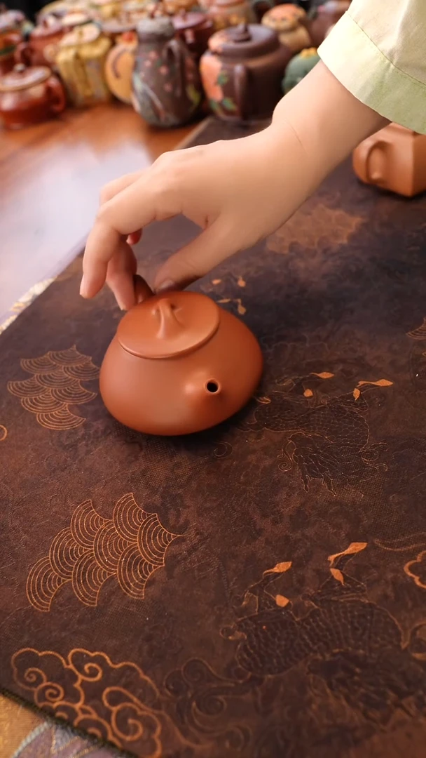 茶壶紫砂光素石瓢