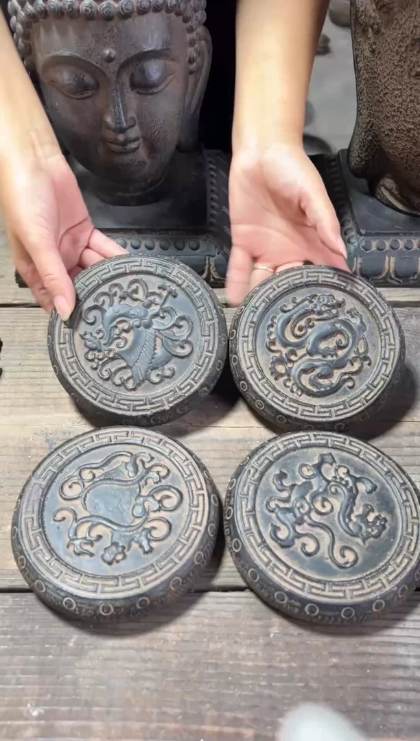 陶土【火山泥】四兽底座一套