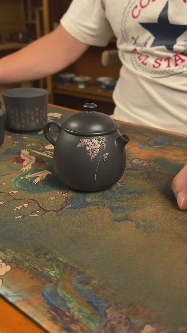 ?***姐【陶点茶】建水紫陶 普璞老师 球孔紫陶壶