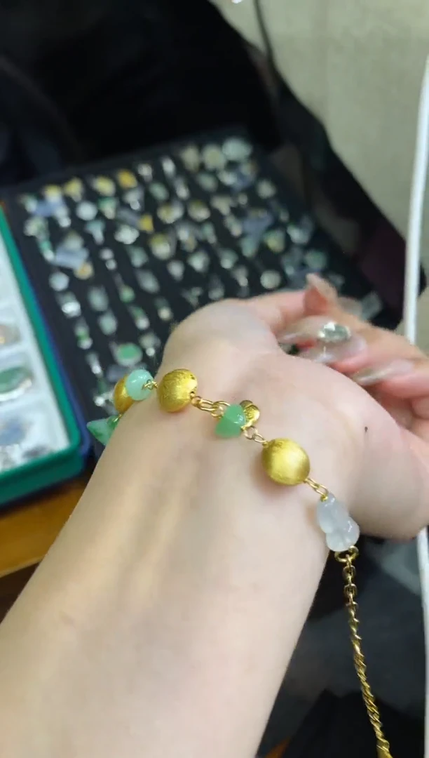 颈饰银S925镶嵌翡翠净货12735