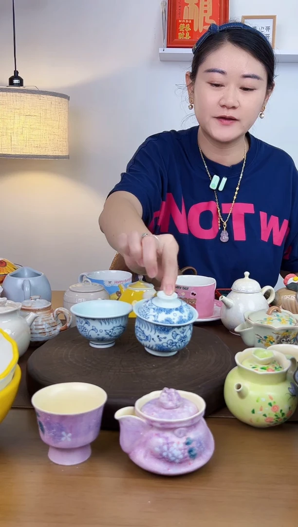 景德镇陶瓷布袋茶壶套装
