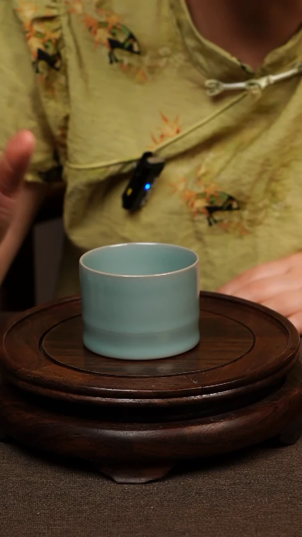 瓷片仿古直口杯80ML微瑕