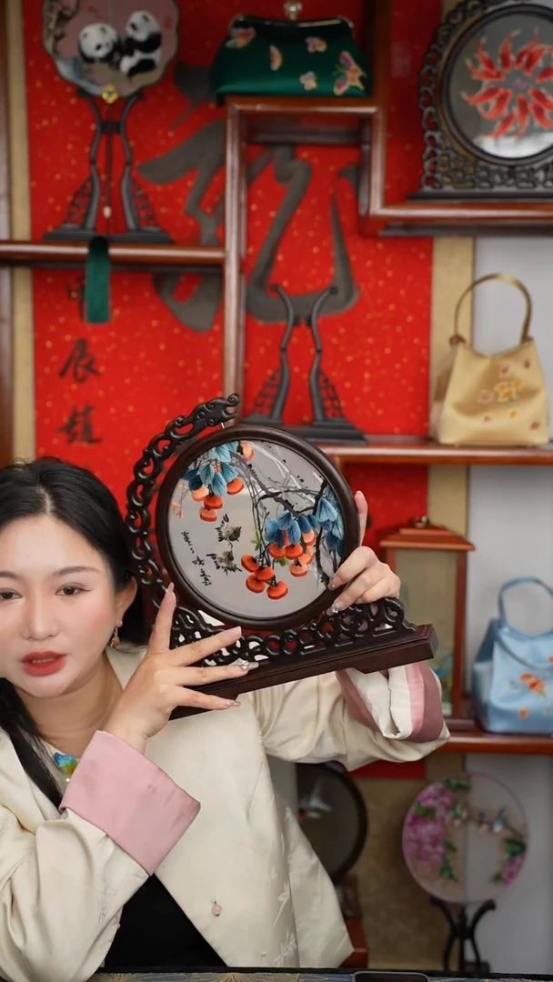 刺绣绣花摆件摆台