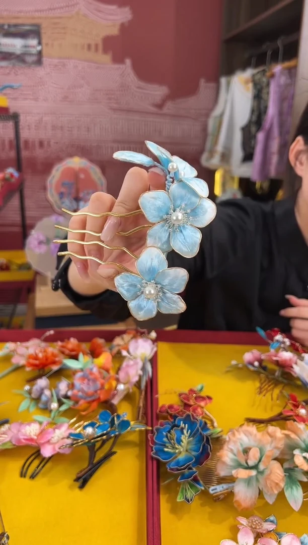 【闪购商品】刺绣非遗绒花（发饰）