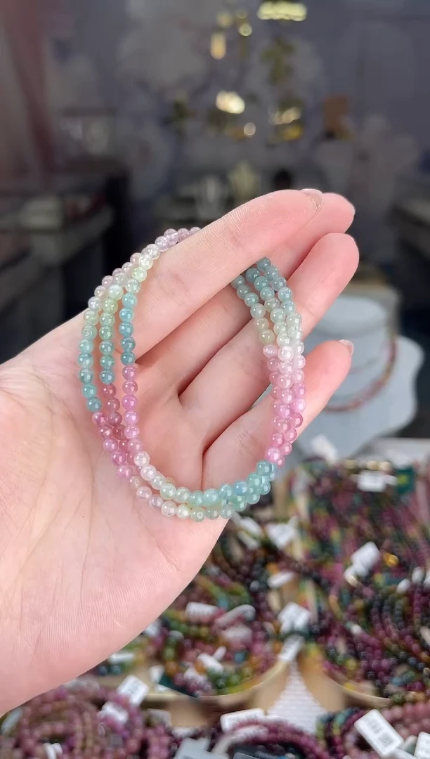 【闪购商品】碧玺/未镶嵌3mm+碧玺多圈多样性发货