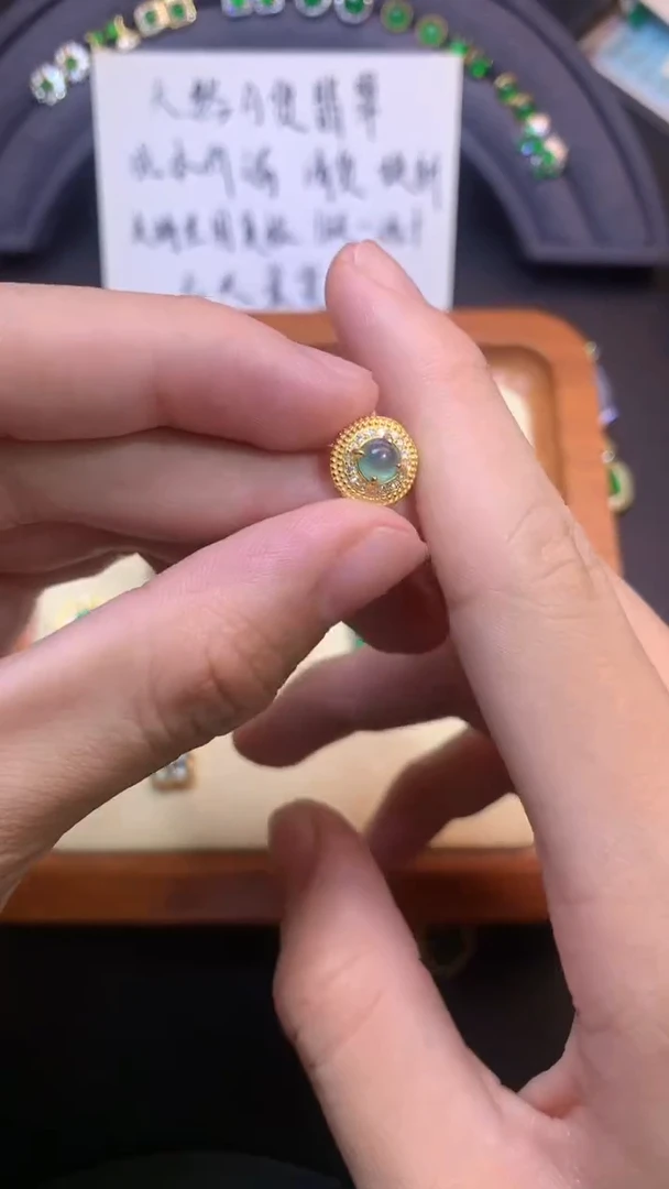 吊坠(不含链)银S925镶嵌翡翠1