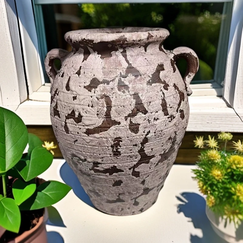 手工粗陶花盆多肉花盆适合插花种多肉老桩（颜色有色差介意勿拍）