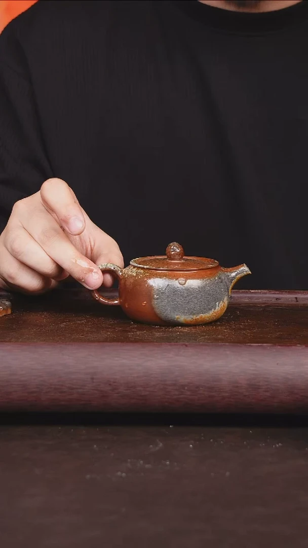 茶壶紫砂柴烧 松果