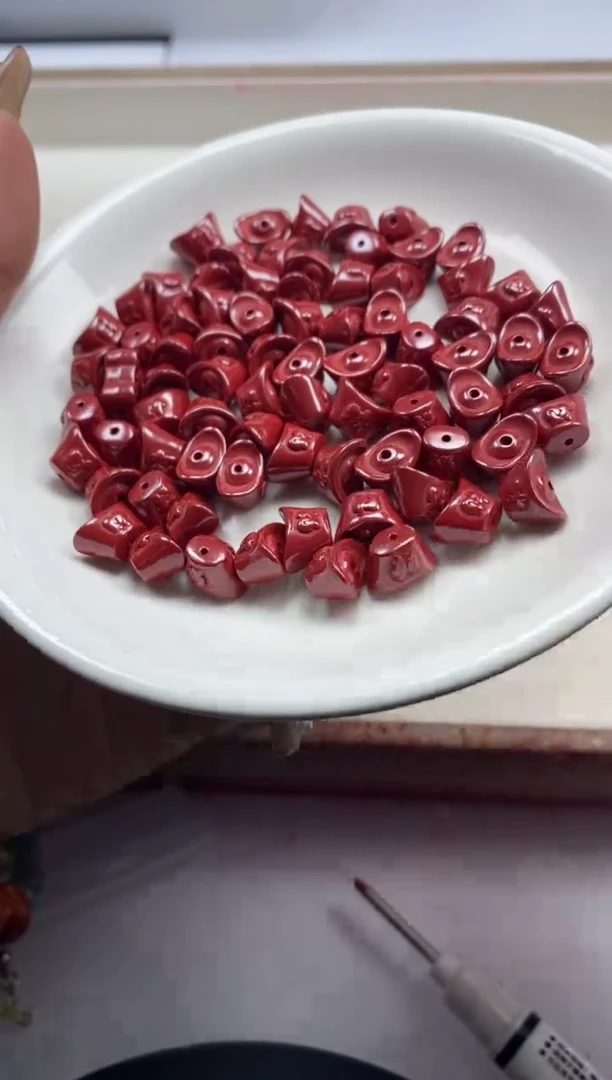 【闪购商品】玛瑙/玉髓颈饰未镶嵌x935帝*王砂元宝*6颗