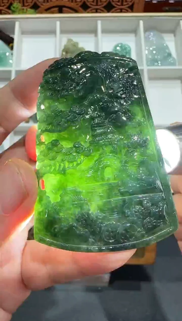 未镶嵌挂件翡翠A货翡翠多样性孤品