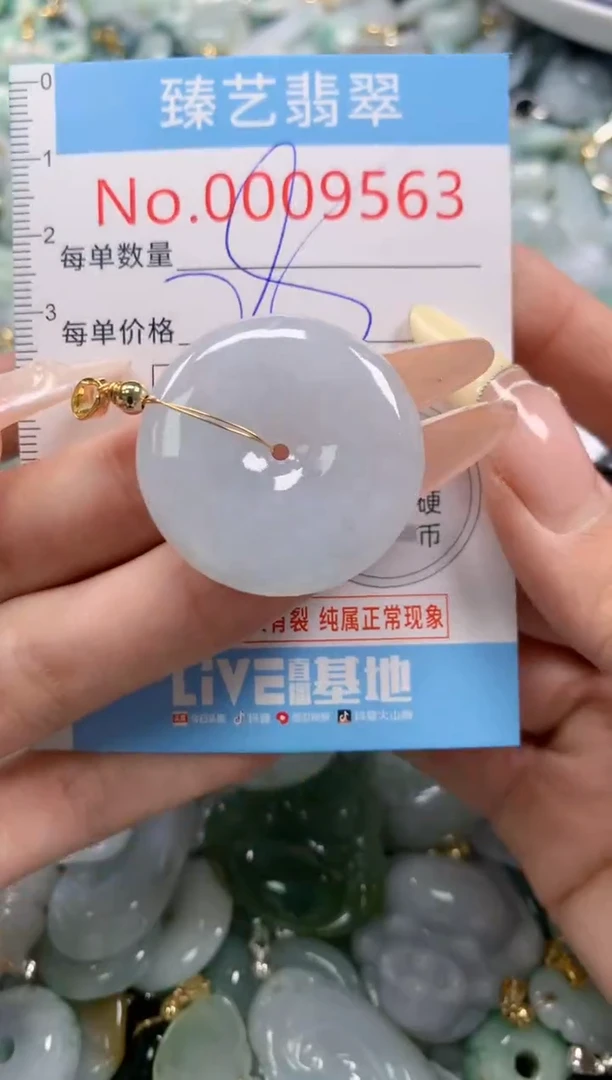 翡翠未镶嵌颈饰含绳0009563