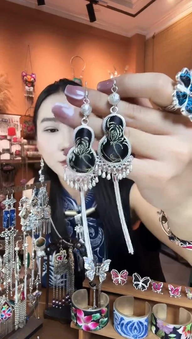 刺绣纯手工民族风耳环