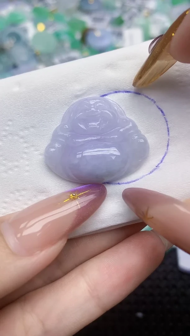 翡翠未镶嵌颈饰   天然翡翠A货  百元以上9米证书费自理