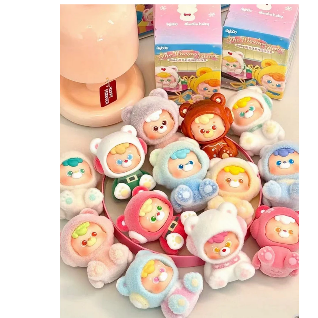 【拆盒】diudiubaby你的小熊冬日系列迷你盲盒手办可爱礼物