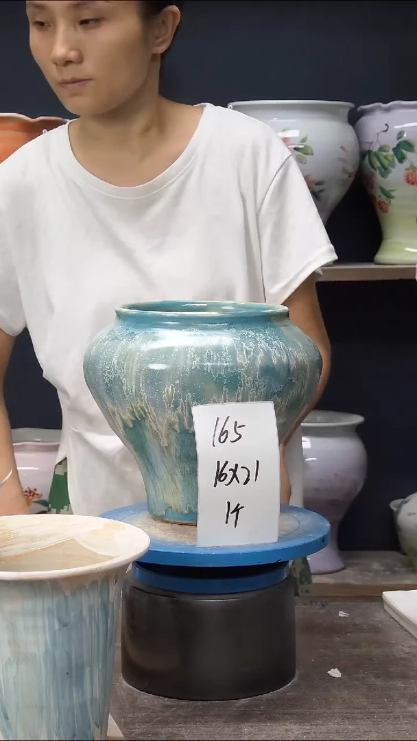 景德镇花盆默认微瑕165