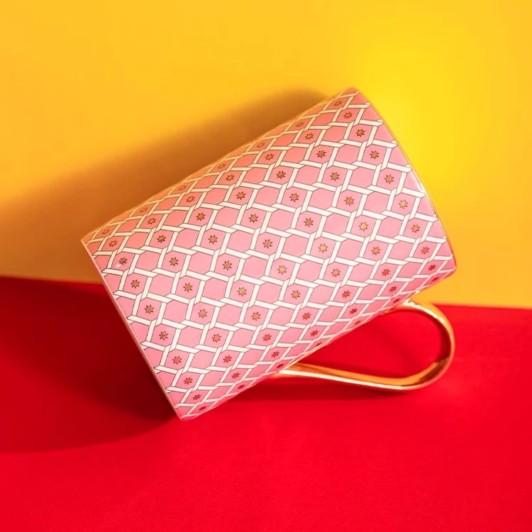 俄皇LOMONOSOV家用水杯STAR系列高颜值办公室骨瓷马克杯喝水杯子