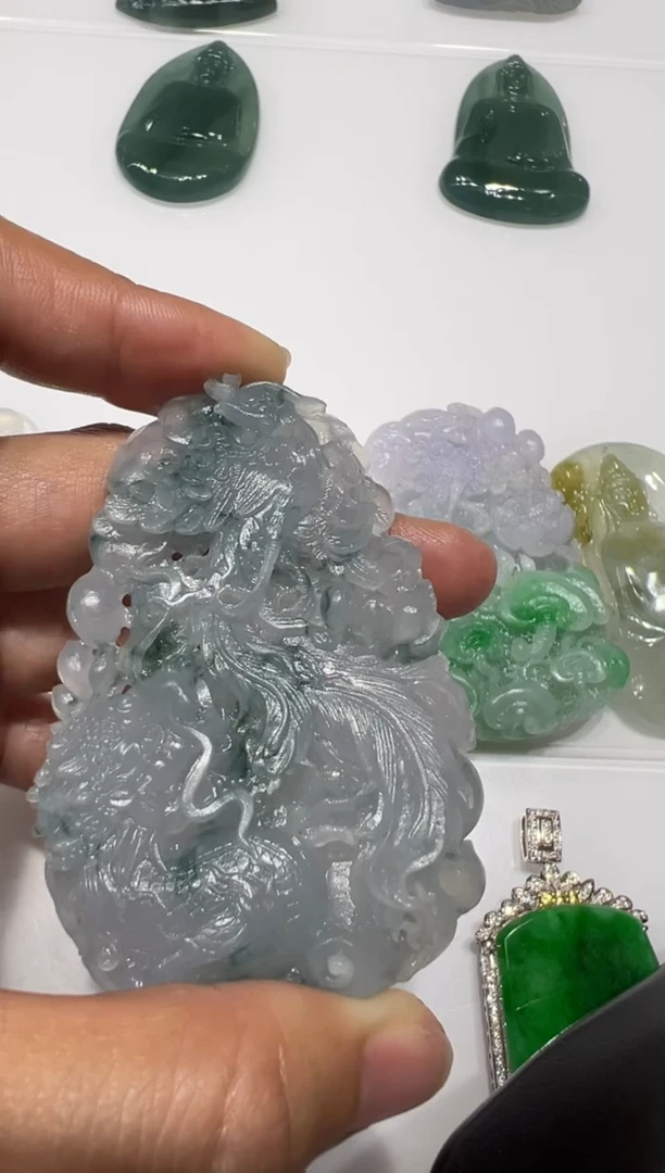 【闪购商品】定制翡翠未镶嵌龙凤