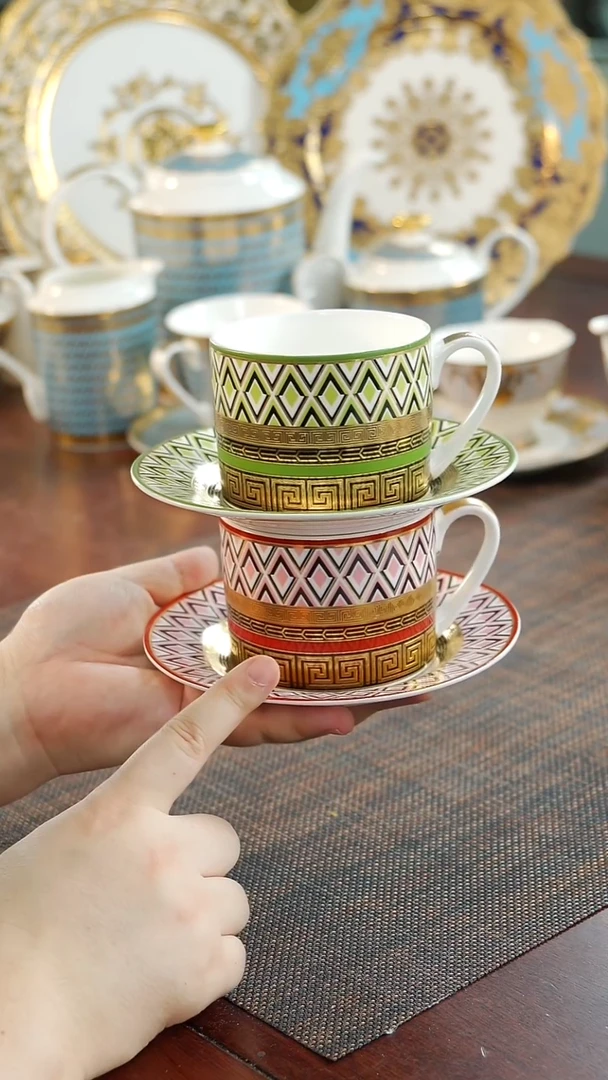 瓷片两杯两碟混搭 福利价