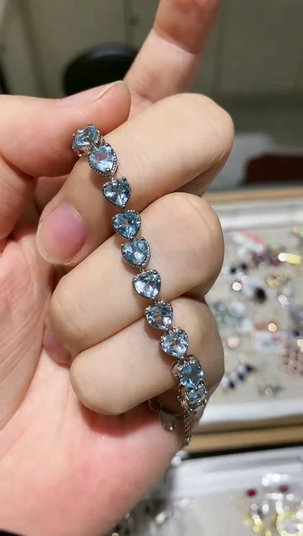 【闪购商品】托帕石手链银S925镶嵌手链