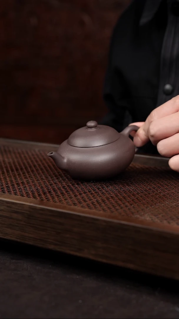 【闪购商品】紫砂茶壶天青矮梨
