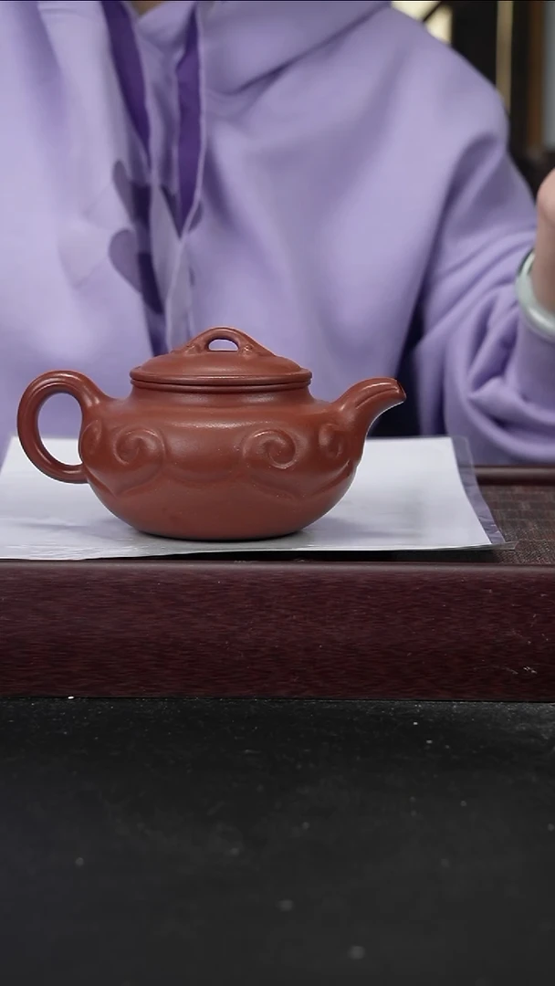 茶壶紫砂zq朱泥如意仿古400cc