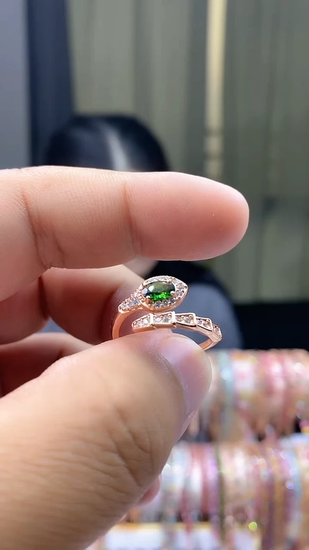 【闪购商品】碧玺戒指银S925镶嵌354354354