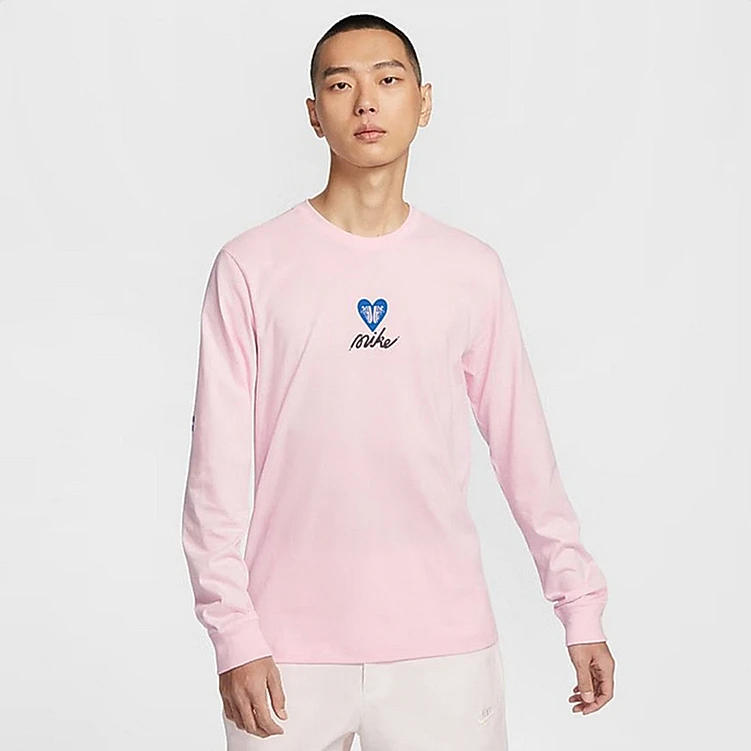 NIKE耐克男子AS U NSW TEE LS OC VDAY针织无领长T恤HV9808-663