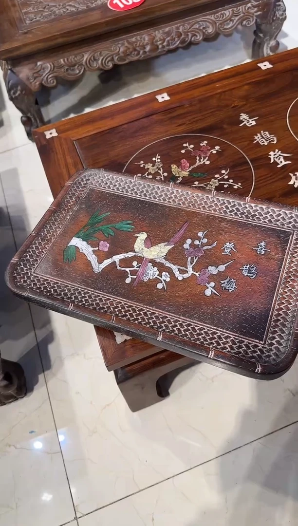 【闪购商品】木木艺喜鹊登梅带字茶盘128.888