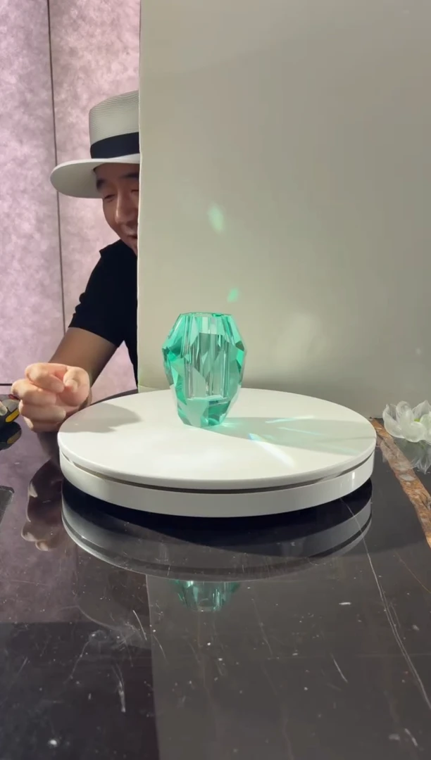 摆件CS0101073水绿色水晶琉璃香薰瓶