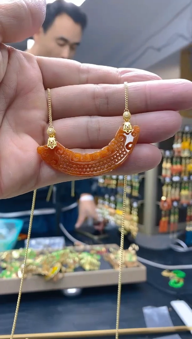 【闪购商品】翡翠耳饰合金275翡翠锁骨链