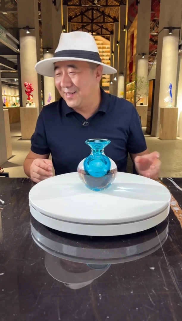 摆件厶一物一拍蓝色小香薰瓶