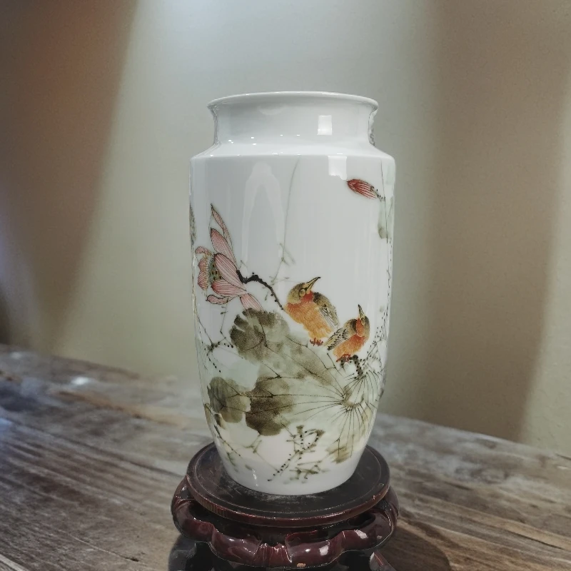 景德镇徐建明老师手工手绘花瓶
