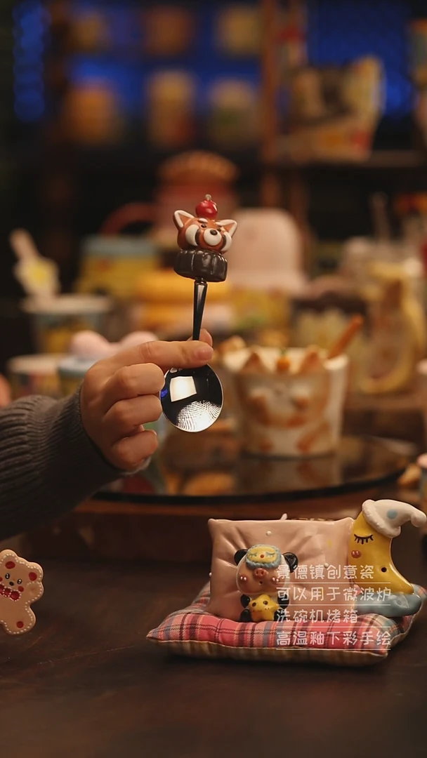 陶瓷景德镇可爱陶瓷釉下彩绘设计师款