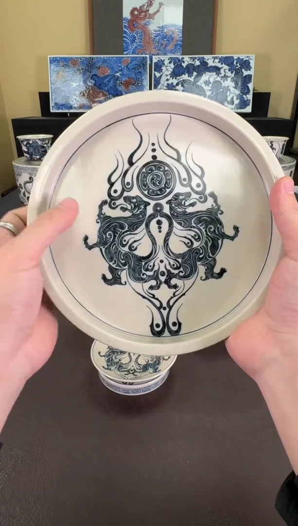 【闪购商品】二号釉虎符纹壶承