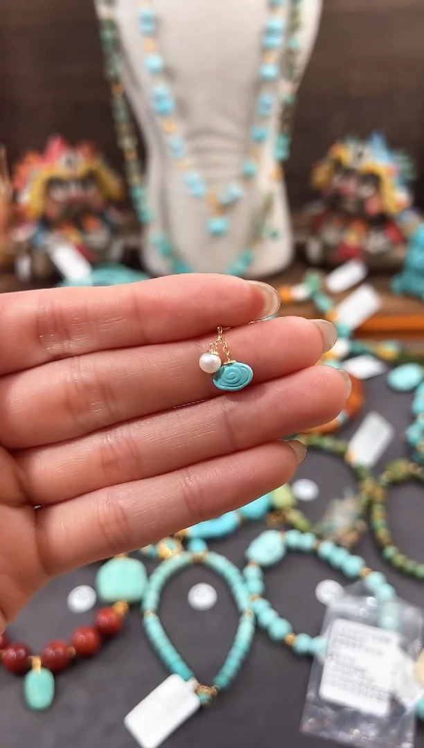 【闪购商品】绿松石提溜18K金镶嵌绿松石提溜