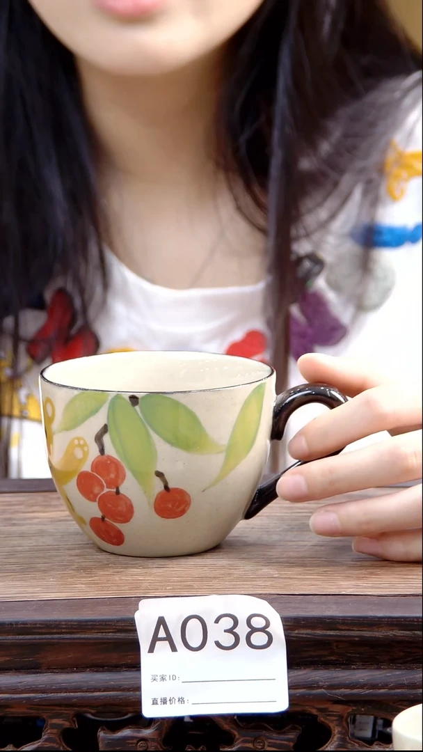 杯子景德镇陶瓷手绘杯子A038