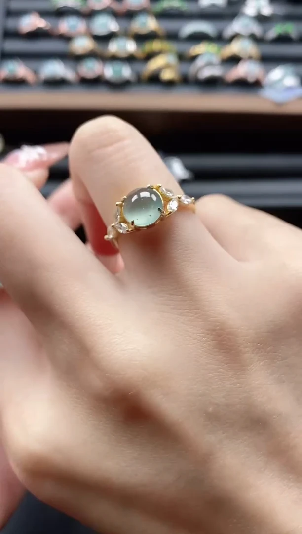 【闪购商品】翡翠戒指银S925镶嵌51151