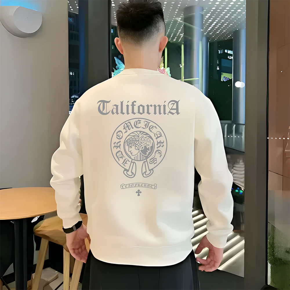 2025新款成熟痞帅美式卫衣男款爆款圆领宽松轻奢百搭男装长袖上衣