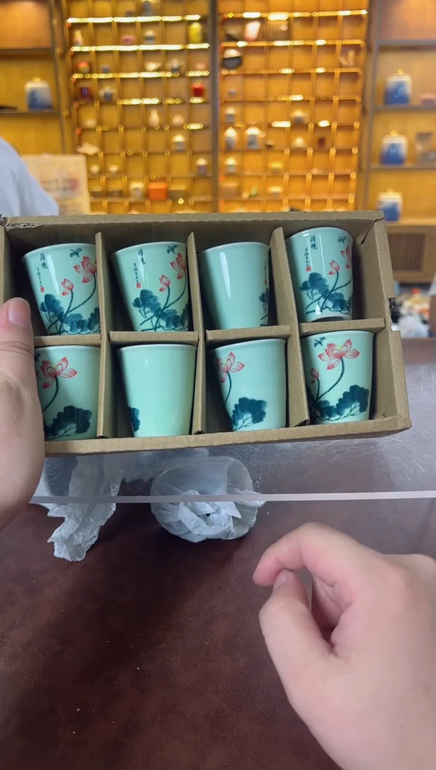 瓷片鸣盏居11111荷花杯8个