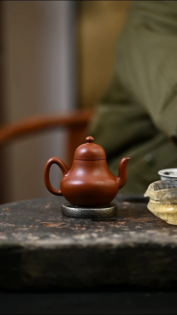 茶壶紫砂子畦思亭 老朱泥全手