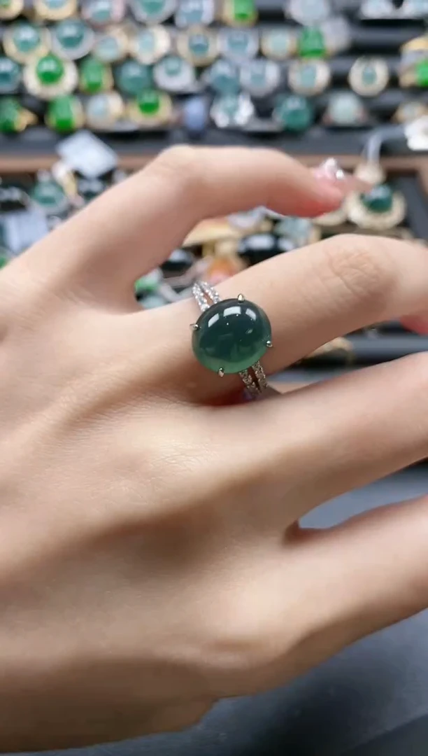 【闪购商品】翡翠戒指银S925镶嵌51511