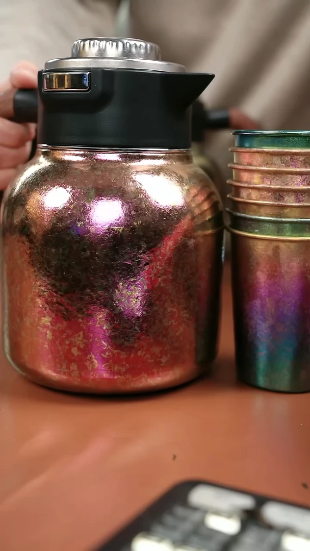 辉哥粉丝福利 把把胡 把把壶+7个纯钛可乐杯粉色