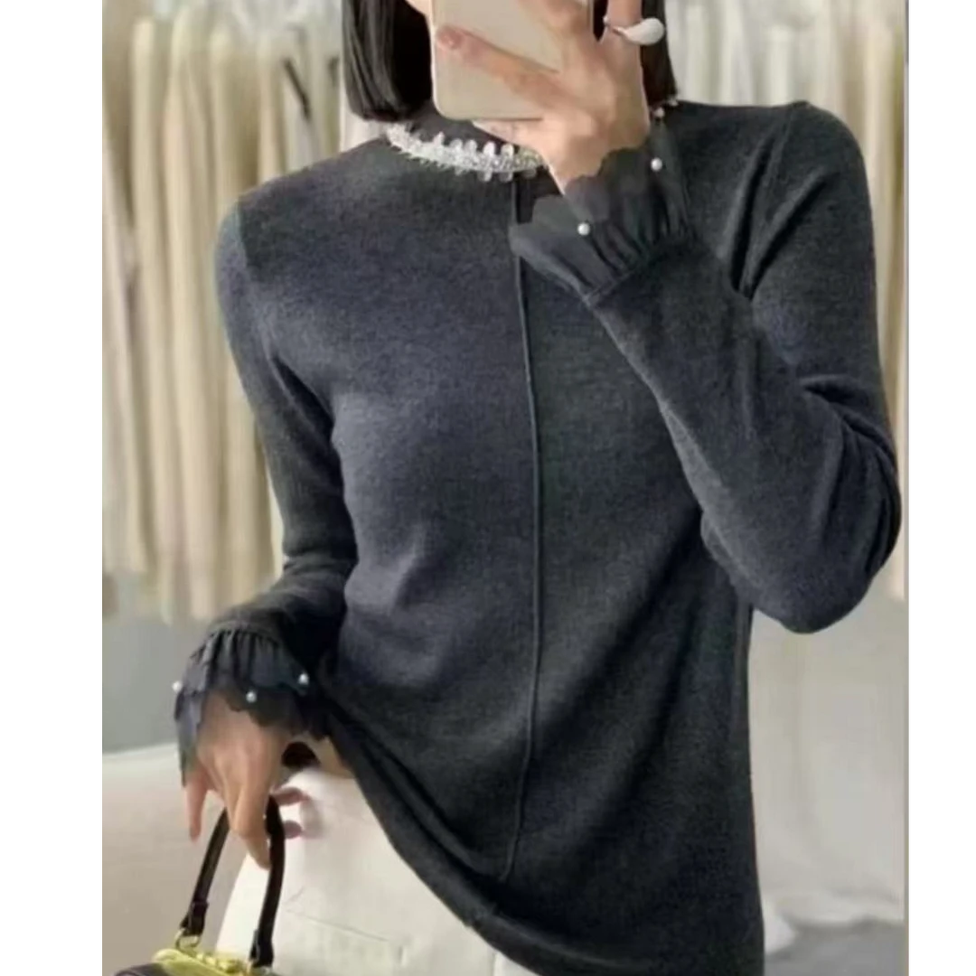 时尚百搭高级感休闲毛衣2025冬季设计感文艺温柔上衣福利001