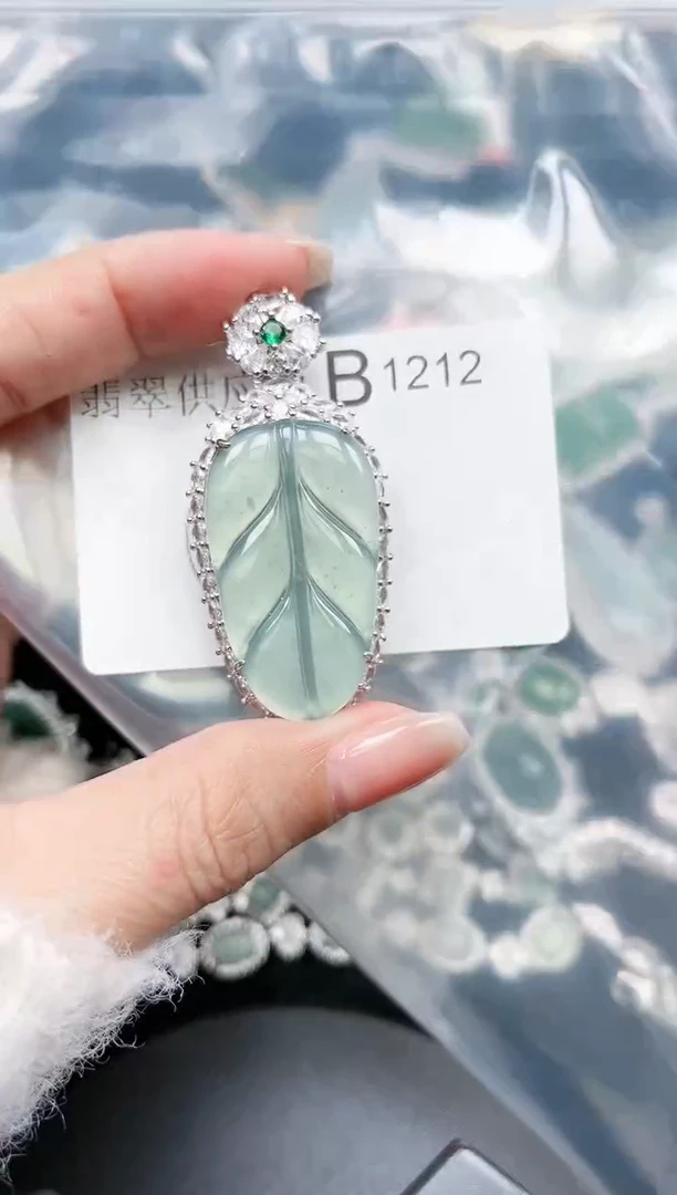 【闪购商品】翡翠颈饰未镶嵌赠皮绳1212