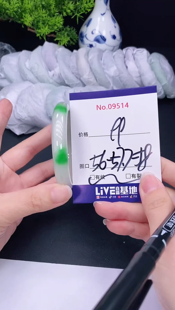 未镶嵌手镯翡翠9514