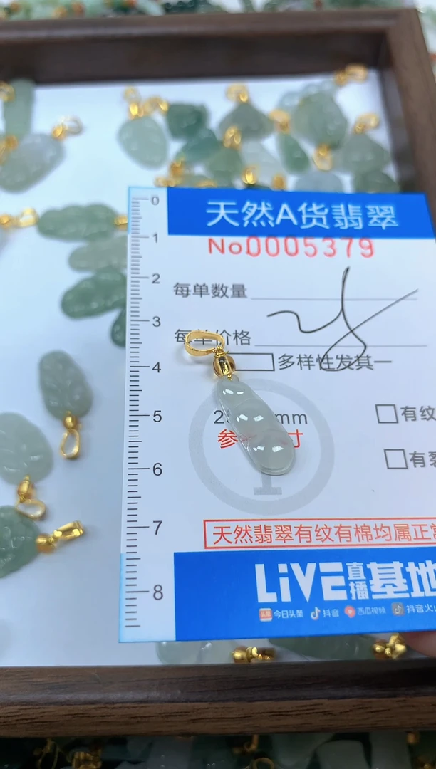 颈饰未镶嵌翡翠净货挂件-5379